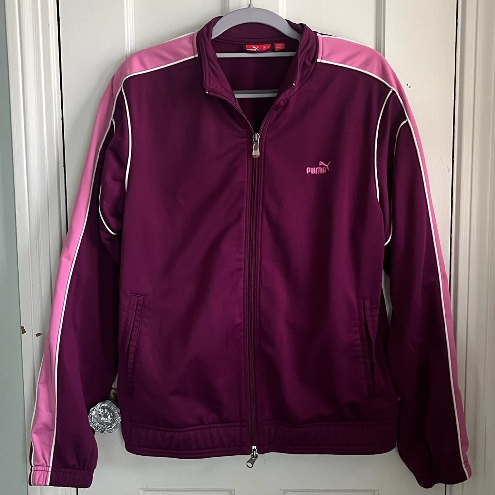 PUMA Track Bomber Jacket Purple Pink XL (Fits like a large)